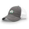 3D Shamrock White - Soft Mesh Trucker - GREY