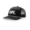 Nope 5-Panel Trucker with Rope - BLACK/WHITE