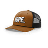 Nope 5-Panel Trucker with Rope - CARAMEL/BLACK
