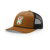 Bushwood Crest 5-Panel Trucker with Rope - CARAMEL/BLACK