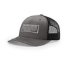 Beer Before Liquor Warning Warning Label 5-Panel Structured Trucker - CHARCOAL/BLACK