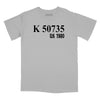 AC/DC Back in Black Catalog Number Relaxed Fit T-Shirt - Silver