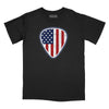 American Flag Guitar Pick Relaxed Fit T-Shirt - Black
