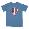 American Flag Guitar Pick Relaxed Fit T-Shirt - Slate