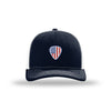 American Flag Guitar Pick Structured Trucker - NAVY