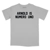 Arnold Is Numero Uno T-Shirt Relaxed Fit T-Shirt (Inspired by Pumping Iron) - Silver