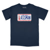 ASSMAN Licence Plate Relaxed Fit T-Shirt - Navy
