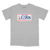 ASSMAN Licence Plate Relaxed Fit T-Shirt - Silver