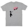 Banksy Floyd T-Shirt (Inspired by Banksy & Pink Floyd) - Heather Grey