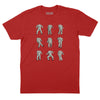 Big Grey Suit T-Shirt (Inspired by The Talking Heads) - Red