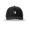 Martini Icon 5-Panel Structured Snapback Hat - BLACK