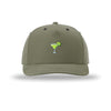 Margherita Icon 5-Panel Structured Snapback Hat - OLIVE