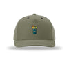 Tiki Drink Icon 5-Panel Structured Snapback Hat - OLIVE