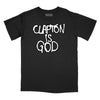 Clapton is God Graphiti T-Shirt Relaxed Fit T-Shirt - Black