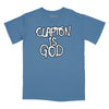 Clapton is God Graphiti T-Shirt Relaxed Fit T-Shirt - Slate
