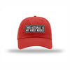 My First Rodeo Carbon Fiber Patch Dad Hat - RED