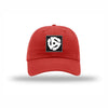 45 Adapter Carbon Fiber Patch Dad Hat - RED