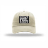 I Don't Feel Tardy Carbon Fiber Patch Dad Hat - STONE