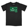 Dark Desert Highway Road Sign Relaxed Fit T-Shirt - Black
