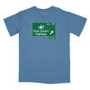 Dark Desert Highway Road Sign Relaxed Fit T-Shirt - Slate