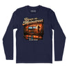 Down on Main Street Long Sleeve T-Shirt (Inspired by Bob Segar) - Navy