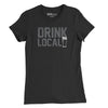 Drink Local Womens T-Shirt - Black