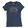 Drink Local Womens T-Shirt - Navy
