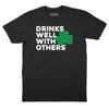 Drinks Well With Others Shamrock T-Shirt - Black