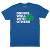 Drinks Well With Others Shamrock T-Shirt - Royal