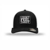 Flexfit I Don't Feel Tardy Carbon Fiber Patch Trucker Hat - BLACK/WHITE