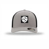 Flexfit 45 Adapter Carbon Fiber Patch Trucker Hat - SILVER/BLACK