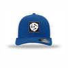 Flexfit 45 Adapter Carbon Fiber Patch Trucker Hat - ROYAL/WHITE