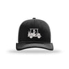Golf Cart Structured Trucker - BLACK