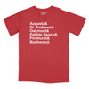 Golf Course Bucket List Relaxed T-Shirt - BRICK