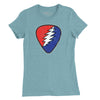 The Grateful Pick Womens T-Shirt - Heather Blue Lagoon