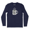 Hello Darkness Coffee Long Sleeve T-Shirt - Navy