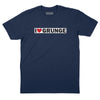 I Heart Grunge T-Shirt - As Worn By Eddie Vedder - Navy