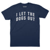 I Let the Dogs Out Vintage Arch T-Shirt - Navy