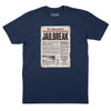 Jailbreak Newspaper Article T-Shirt (Inspired by AC/DC) - Navy