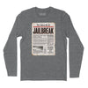 Jailbreak Newspaper Article Long Sleeve T-Shirt - Charcoal Heather