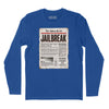 Jailbreak Newspaper Article Long Sleeve T-Shirt - Royal