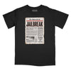 Jailbreak Newspaper Article Relaxed T-Shirt (Inspired by AC/DC) - BLACK