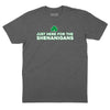 Just Here for the Shenanigans Shamrock T-Shirt - Charcoal Heather