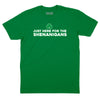 Just Here for the Shenanigans Shamrock T-Shirt - Kelly