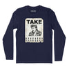 Take On Me Handbill Long Sleeve T-Shirt (Inspired by A-Ha) - Navy