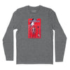 Starman Action Figure Long Sleeve T-Shirt (Inspired by the David Bowie) - Charcoal Heather