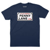 Penny Lane Street Sign T-Shirt (Inspired by The Beatles) - Navy