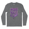 Purple Haze Long Sleeve T-Shirt (Inspired by Jimi Hendrix) - Charcoal Heather