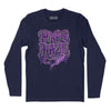 Purple Haze Long Sleeve T-Shirt (Inspired by Jimi Hendrix) - Navy