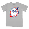Red White & Blue Beer Relaxed T-Shirt - SILVER